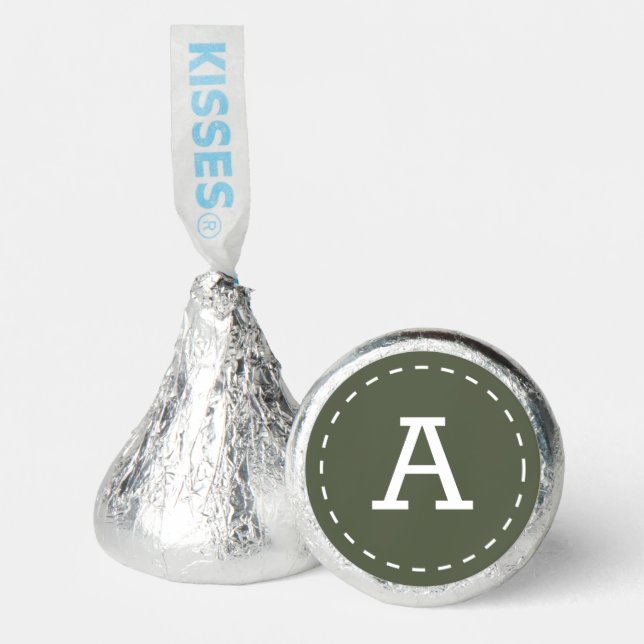 Modern Stitch Simple Typography Custom Monogram Hershey®'s Kisses® (Front)