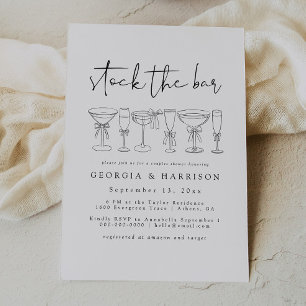Modern Stock The Bar Couples Shower Invitation