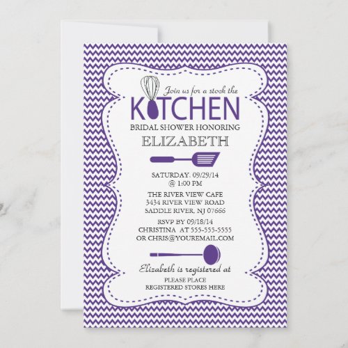 Modern Stock the Kitchen Bridal Shower Invitation