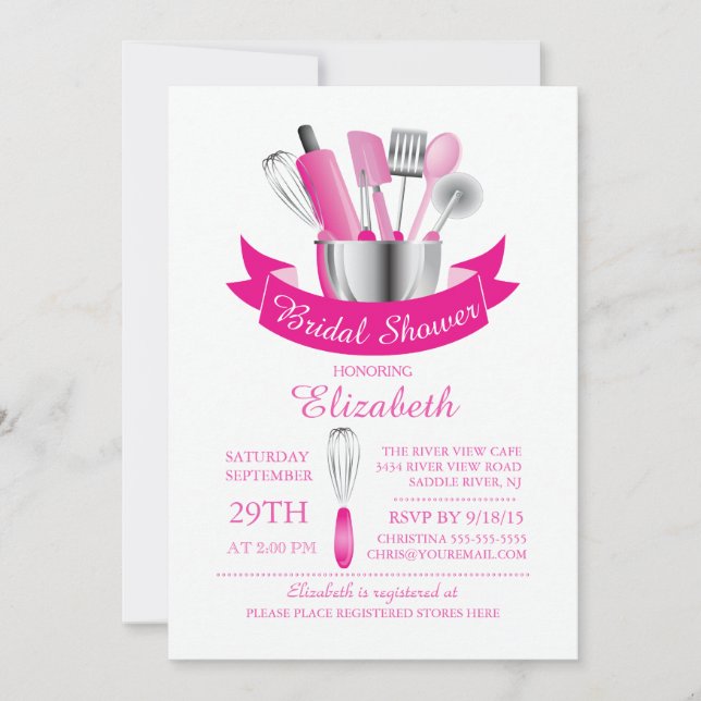 Modern Stock The Kitchen Bridal Shower Invitation (Front)