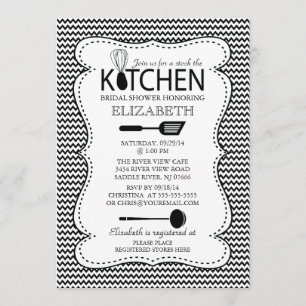 Modern Stock the Kitchen Bridal Shower Invitation