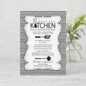 Modern Stock the Kitchen Bridal Shower Invitation (Standing Front)