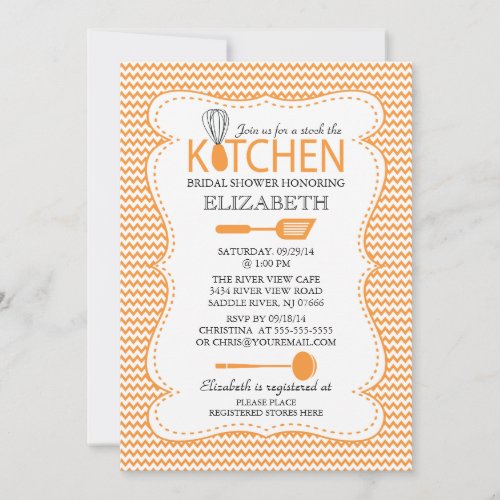 Modern Stock the Kitchen Bridal Shower Invitation