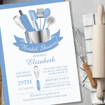 Modern Stock The Kitchen Bridal Shower Invitation by invitationstop at Zazzle