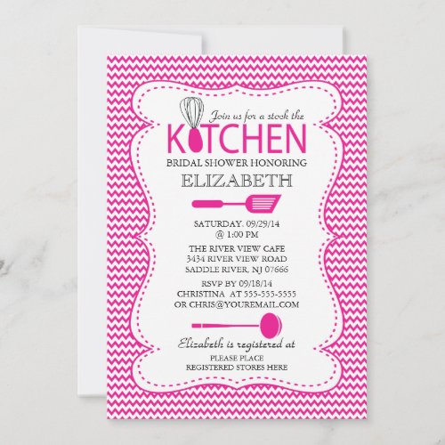 Modern Stock the Kitchen Bridal Shower Invitation