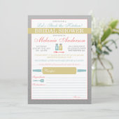 Modern Stock the Kitchen Bridal Shower Invites (Standing Front)
