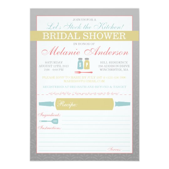 Stock The Kitchen Bridal Shower Invitations 2