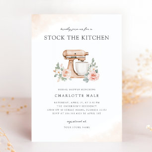 Modern Stock the Kitchen Invitation