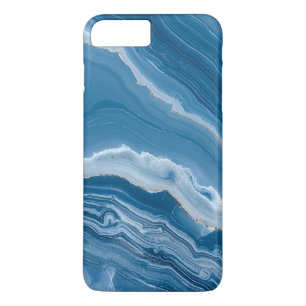 Modern Stone Dusty Blue Marble iPhone 8 Plus/7 Plus Case