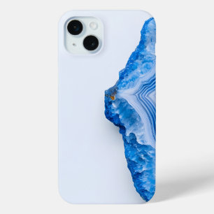 Modern Stone Dusty Blue Marble iPhone 15 Plus Case