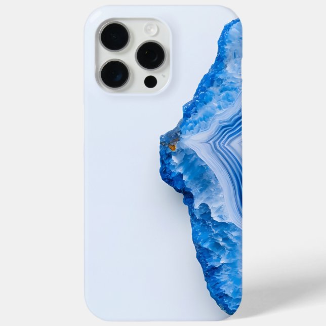 Modern Stone Dusty Blue Marble Case-Mate iPhone Case (Back)