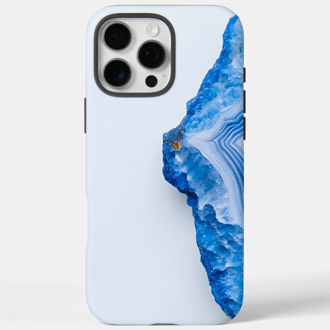 Modern Stone Dusty Blue Marble Case-Mate iPhone Case (Back)