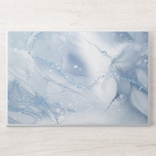 Modern Stone Dusty Blue Marble HP Laptop Skin