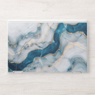Modern Stone Dusty Blue Marble HP Laptop Skin