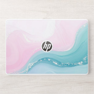 Modern Stone Dusty Blue Marble HP Laptop Skin