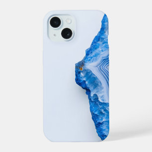 Modern Stone Dusty Blue Marble iPhone 15 Case