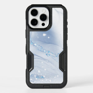Modern Stone Dusty Blue Marble iPhone 16 Pro Max Case