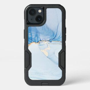 Modern Stone Dusty Blue Marble iPhone 13 Case
