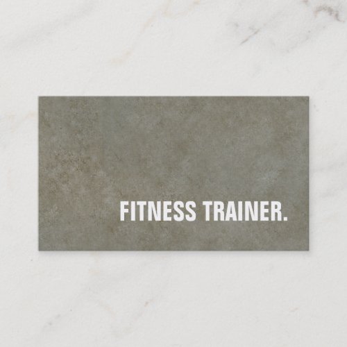 Modern Stone Wall Grey Fitness Trainer Business Card