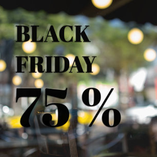 Modern Store Window Black Friday Sale Window Cling
