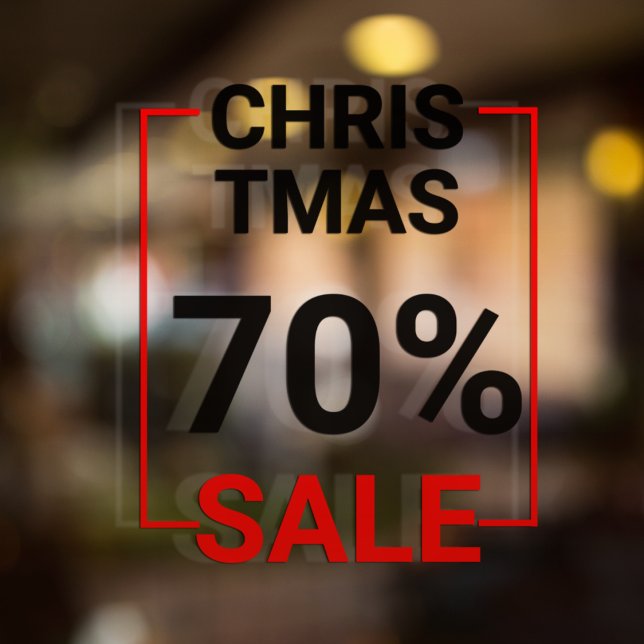 Modern Store Window Christmas Sale Window Cling (Creator Uploaded)