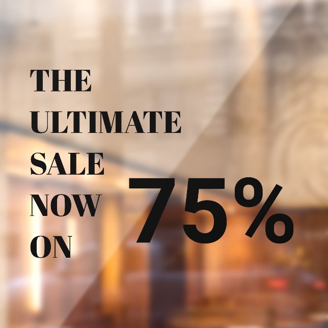 Modern Store Window Sale Cling (Sheet 2)