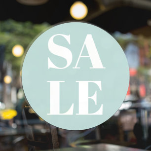 Modern Store Window Sale Pastel Mint Window Cling