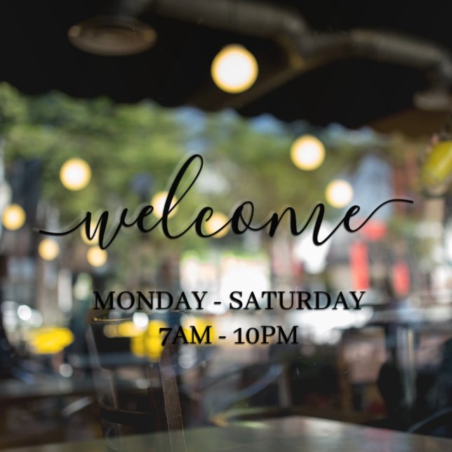 Modern Store Window Welcome Cling (Creator Uploaded)