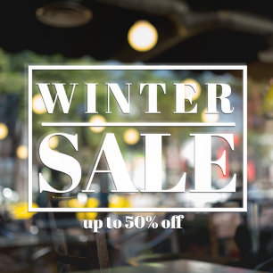 Modern Store Window Winter Sale Window Cling