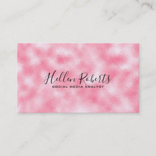 Modern Strawberry & CreamFaux Glitter Business Card