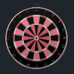 Modern Strawberry Pink and Black Dart Board<br><div class="desc">A fun,  pretty and modern strawberry pink,  red and cream with a dash of black for contrast,  perfect for adding a pop of color to your game room. Get ready to aim for the bullseye and elevate your dart game!</div>