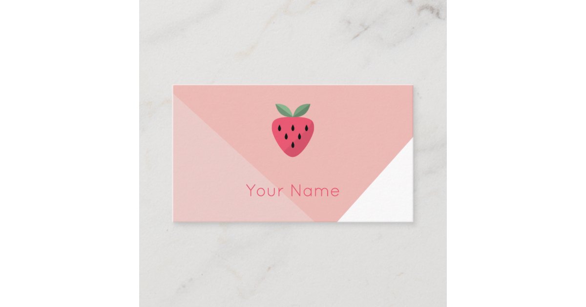 Modern Strawberry Standard Design Business Card | Zazzle