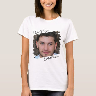  Modern Street Art Add Photo I Love You Girlfriend T-Shirt