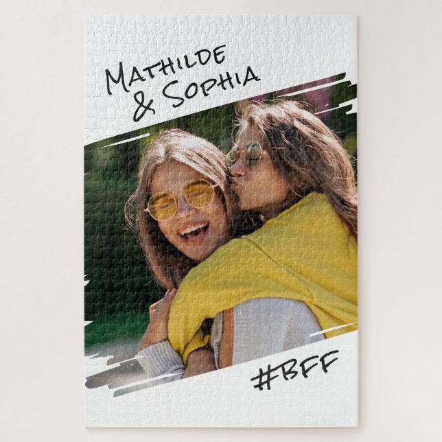  Modern Street Art Add Your Photo BBF Best Friends Jigsaw Puzzle (Vertical)