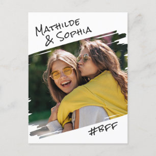  Modern Street Art Add Your Photo BBF Best Friends Postcard