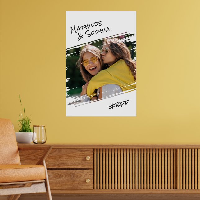  Modern Street Art Add Your Photo BBF Best Friends Poster (Living Room 2)