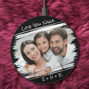 Modern Street Art Add Your Photo Love You Nana Wireless Charger