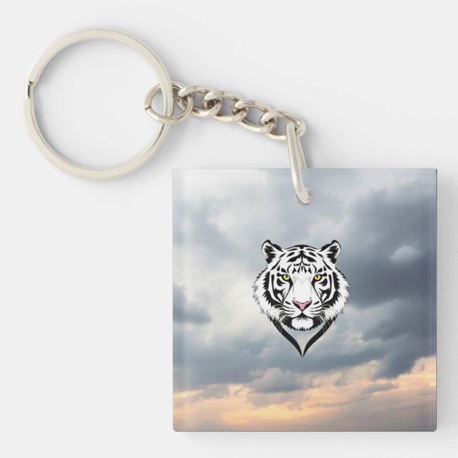 Modern Streetwear Graphic Design Keychain (Front)