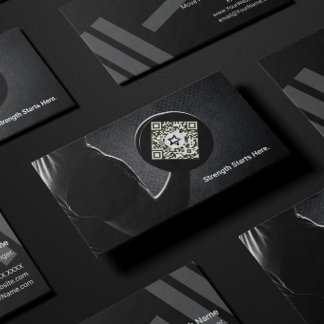Modern Strength Fitness QR Code Business Card