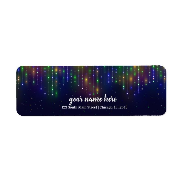 Modern string lights label (Front)