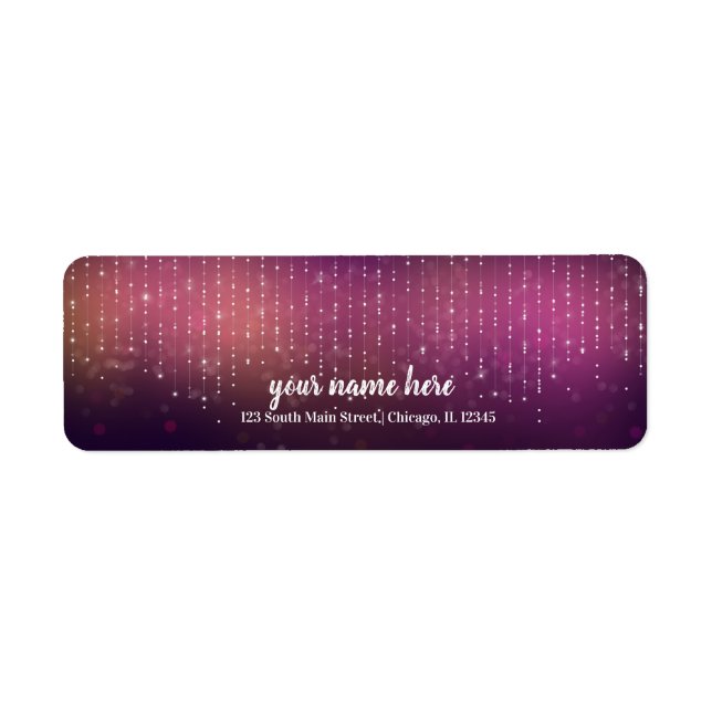Modern string lights label (Front)