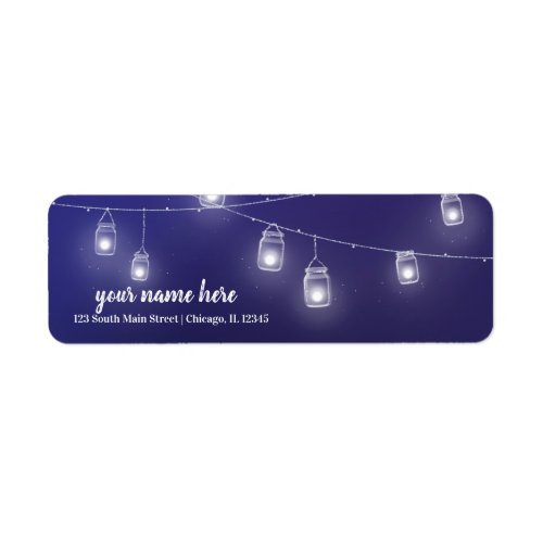 Modern string lights label