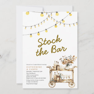 Modern String lights Stock The Bar Minimalist Invitation