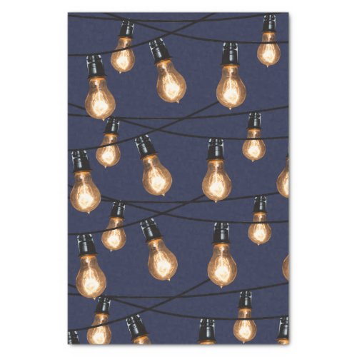Modern String of Lights Edison Bulbs Tissue Paper