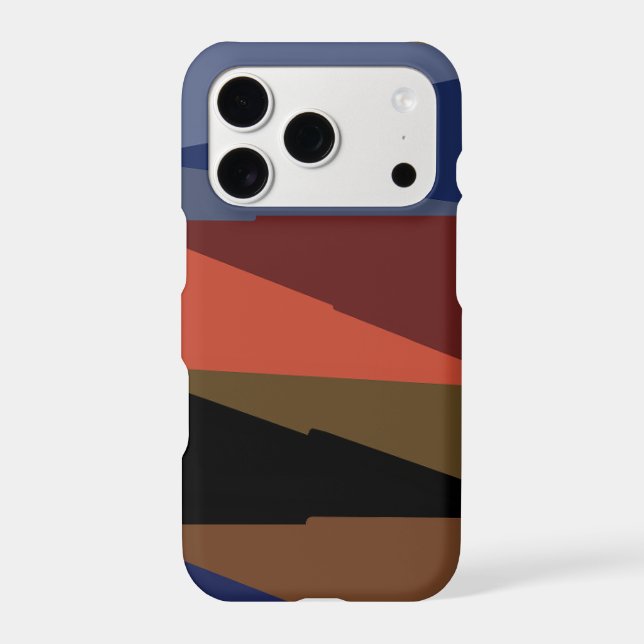 Modern Stripe Colorful Rainbow triangle pattern  Iphone Case (Back)