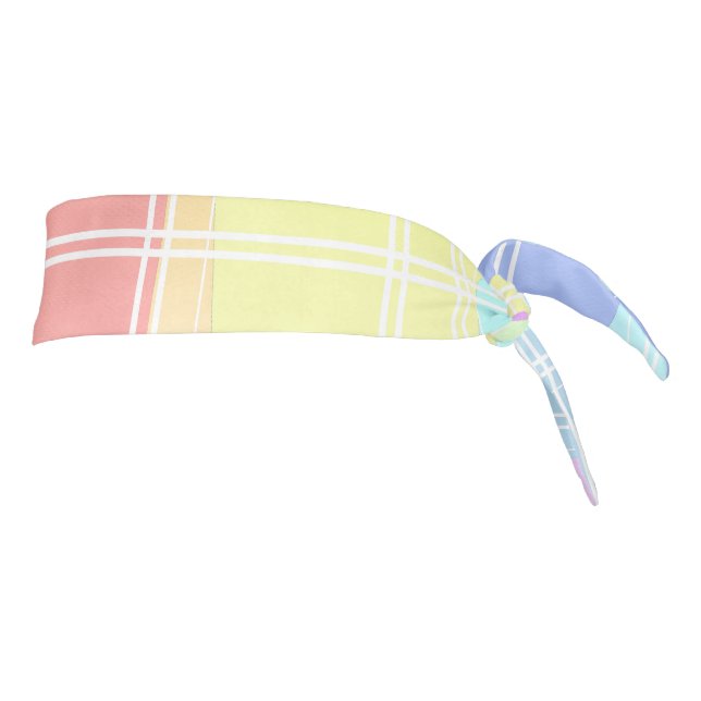 Modern Stripe Colorful Rainbow triangle pattern  Tie Headband (Rotate 90)