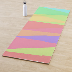 Modern Stripe Colorful Rainbow triangle pattern  Yoga Mat