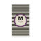 Modern Stripe Monogram Business Card - Black/Cream