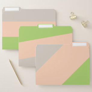 Modern Stripe Pattern Office Organization File Folder