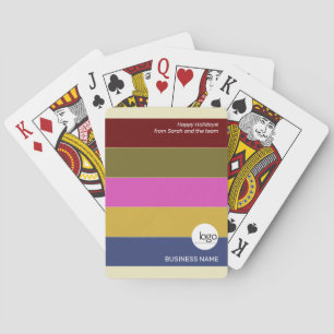 MODERN STRIPED BUSINESS COMPANY LOGO CLIENT GIFT POKER CARDS